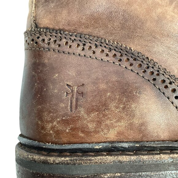 John A Frye Earl Wingtip Mens 13D Leather Lace-Up Boots Made In Mexico Vintage S - Picture 11 of 15